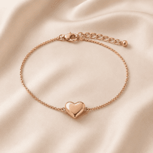 Pulseira Coração Rose