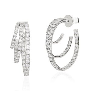 BRINCO TRÊS ARGOLAS DE DIAMANTES