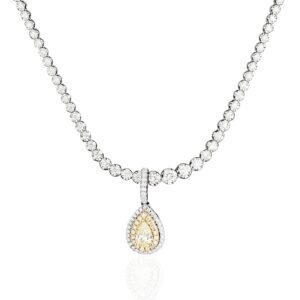 PINGENTE GOTA DIAMANTE FANCY YELLOW